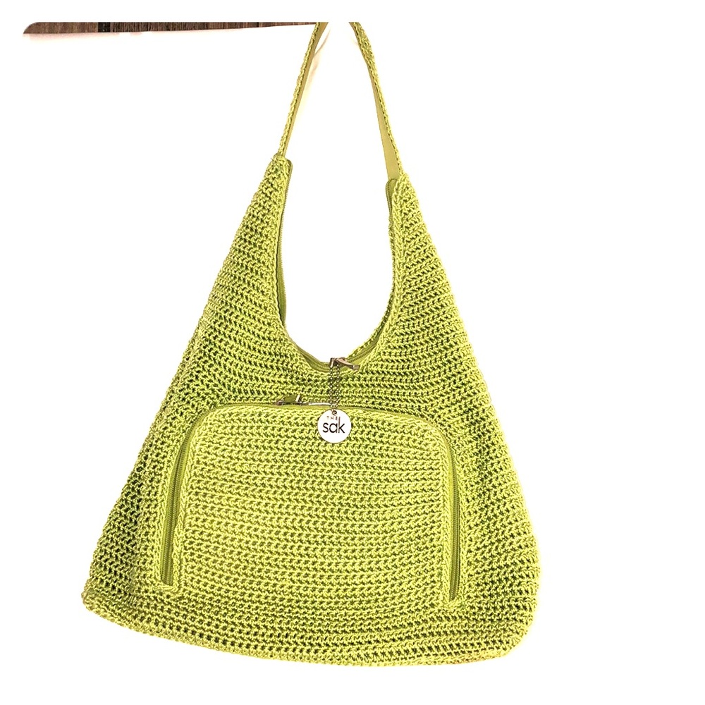 Th Sak Green Crochet Bag